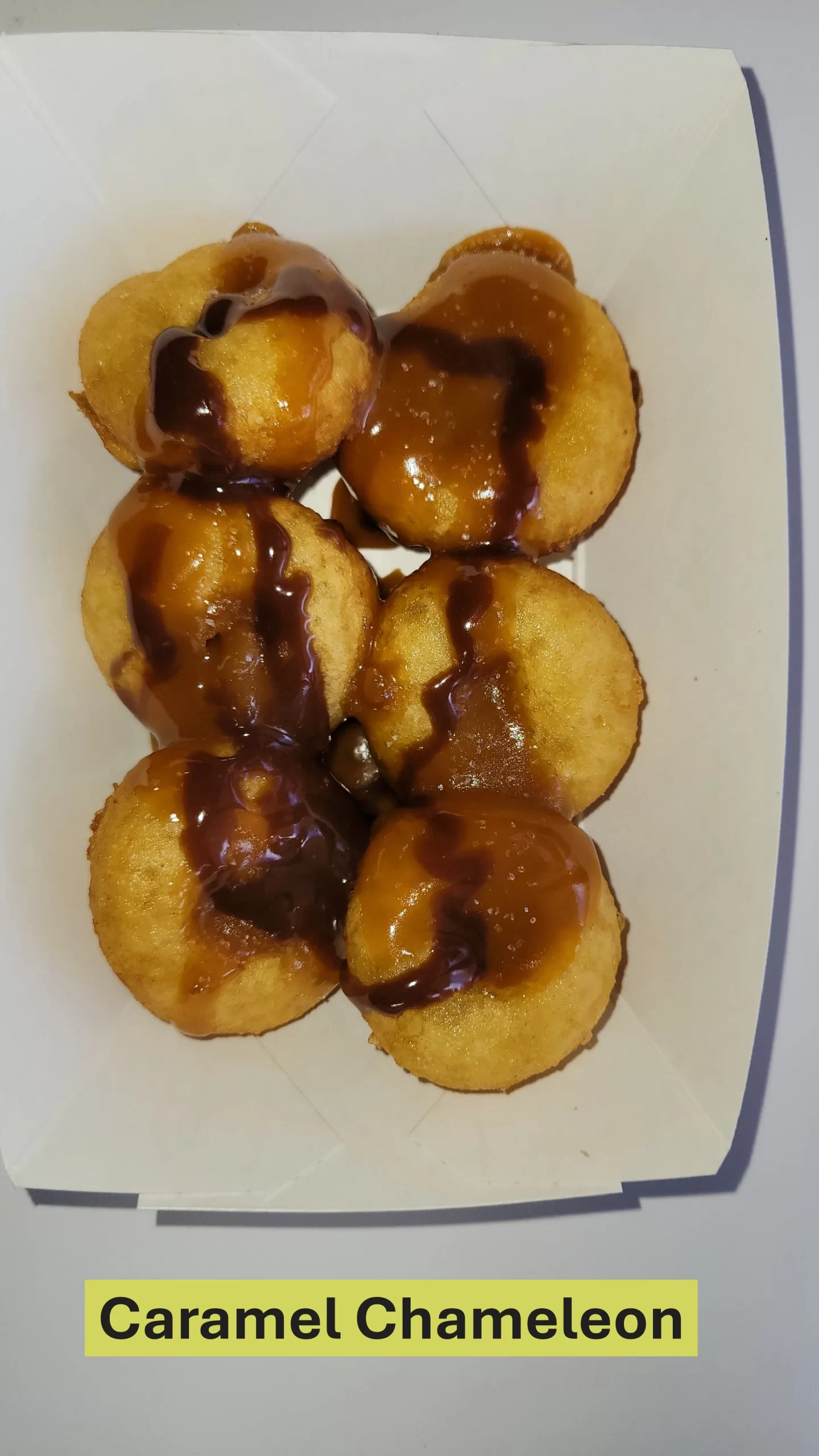 Caramel Chameleon mini donuts