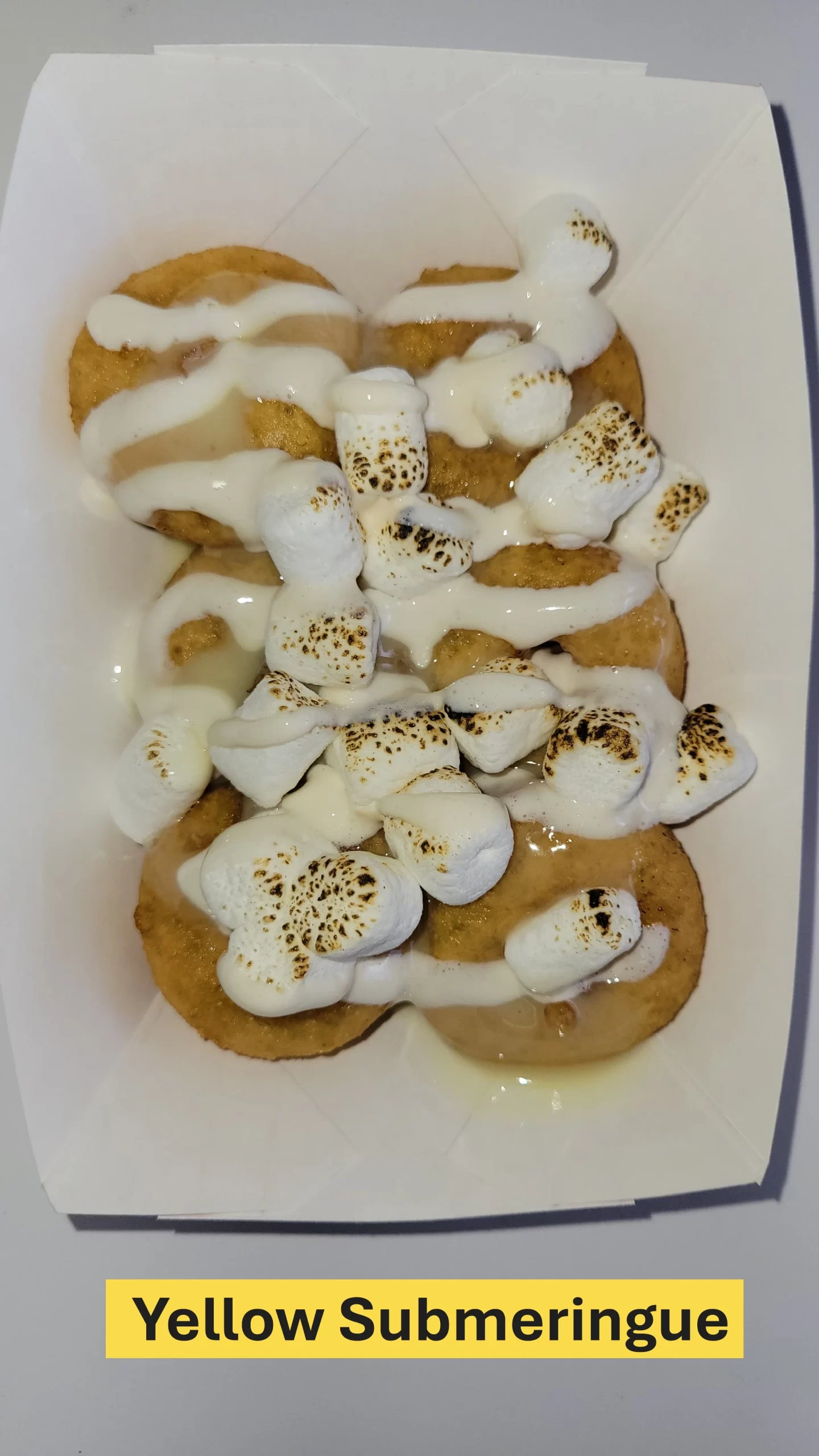 Yellow Submeringue mini donuts