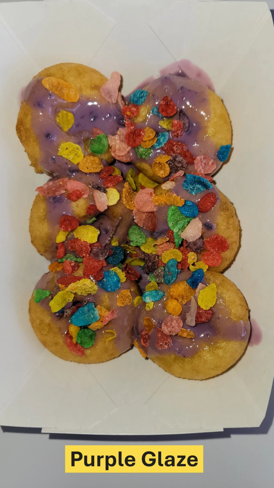 Purple Glaze mini donuts
